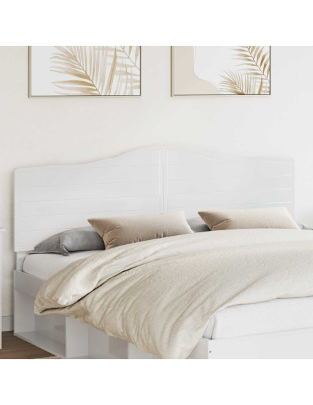 Testiera con testiera Bianco Lucido 180 cm Legno multistrato