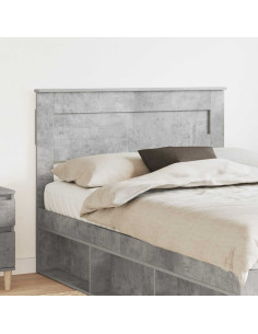 Testiera con testiera Grigio cemento 135 cm Legno multistrato