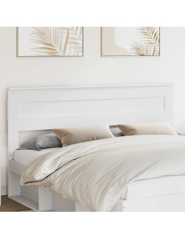 Testiera con testiera Bianco 180 cm Legno multistrato