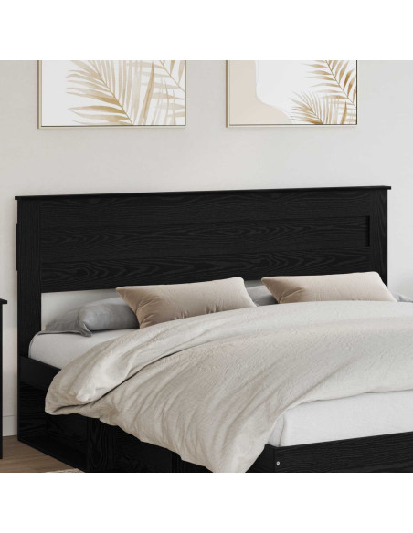 Testiera con testiera Rovere Nero 180 cm Legno multistrato