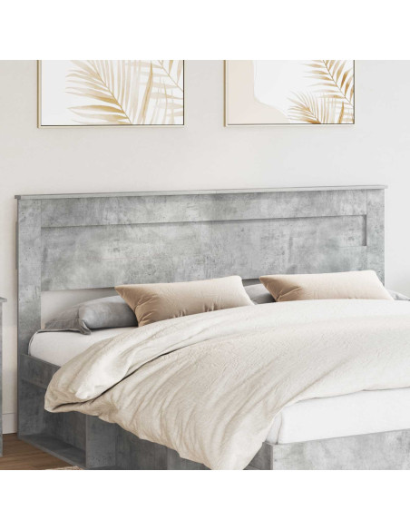 Testiera con testiera Grigio cemento 180 cm Legno multistrato