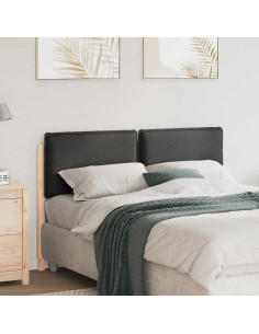 Testiera imbottita Grigio Naturale e Scuro 150 cm Pino massello