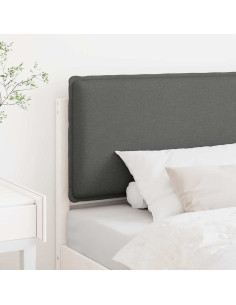 Testiera imbottita Bianco e grigio chiaro 100 cm Pino massello