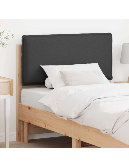 Testiera imbottita Grigio Naturale e Scuro 80 cm Pino massello