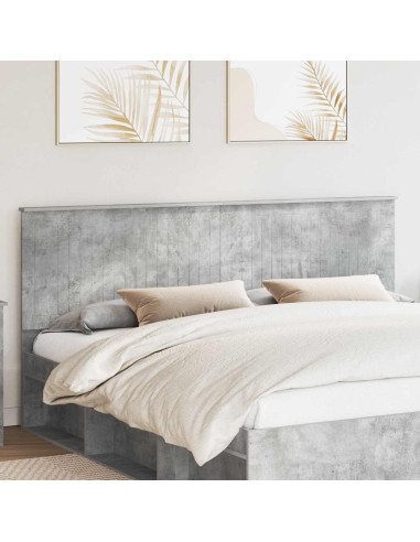 Testiera con testiera Grigio cemento 200 cm Legno multistrato