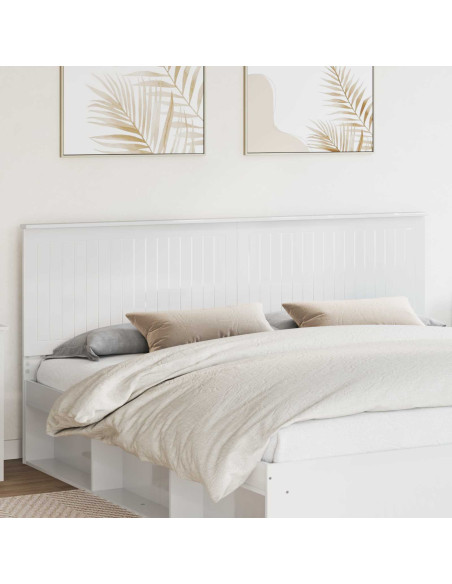 Testiera con testiera Bianco Lucido 200 cm Legno multistrato