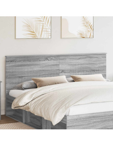 Testiera con testiera Grigio Sonoma 200 cm Legno multistrato