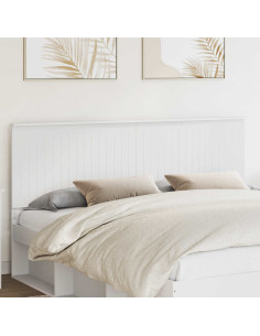Testiera con testiera Bianco 180 cm Legno multistrato