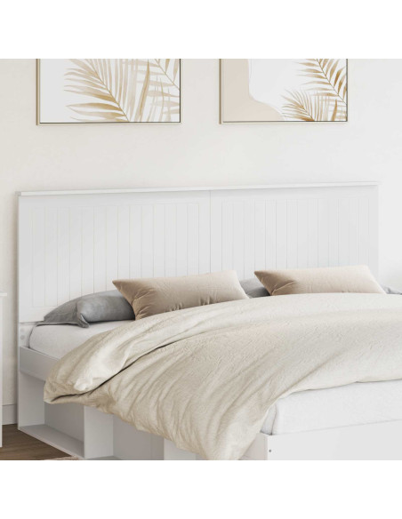 Testiera con testiera Bianco 180 cm Legno multistrato