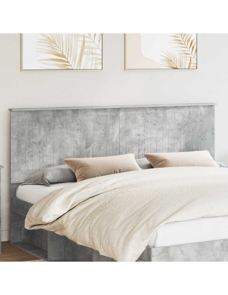 Testiera con testiera Grigio cemento 180 cm Legno multistrato