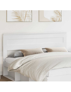 Testiera con testiera Bianco 200 cm Legno multistrato