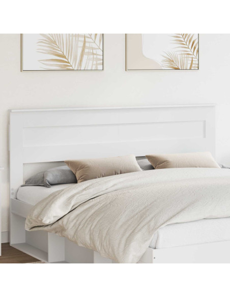 Testiera con testiera Bianco 200 cm Legno multistrato