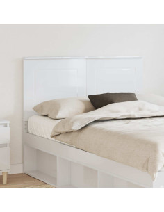 Testiera con testiera Bianco Lucido 120 cm Legno multistrato