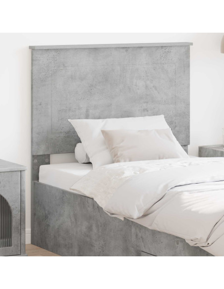 Testiera con testiera Grigio cemento 100 cm Legno multistrato