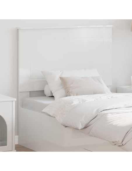 Testiera con testiera Bianco Lucido 100 cm Legno multistrato