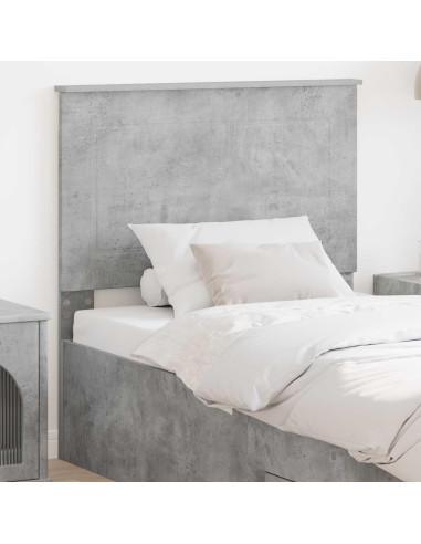 Testiera con testiera Grigio cemento 90 cm Legno multistrato