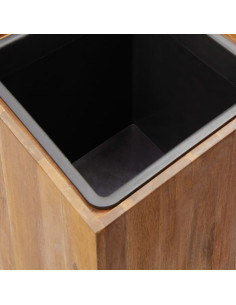 Letto Rialzato da Giardino 43,5x43,5x90 cm Massello di Acacia