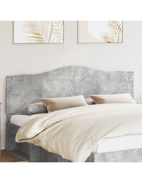 Testiera con testiera Grigio cemento 200 cm Legno multistrato