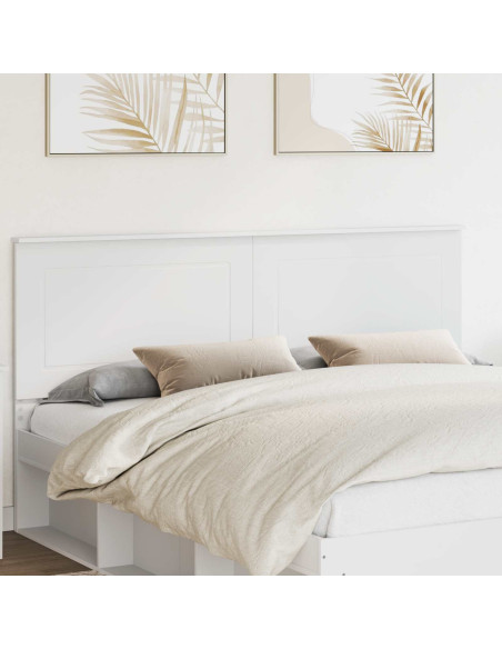 Testiera con testiera Bianco 180 cm Legno multistrato