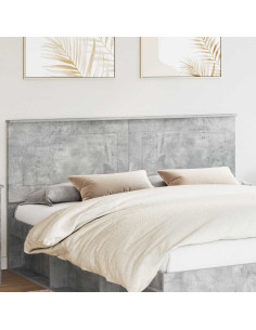 Testiera con testiera Grigio cemento 180 cm Legno multistrato