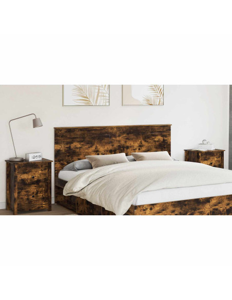 Testiera con testiera Rovere fumé 180 cm Legno multistrato