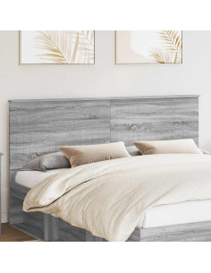 Testiera con testiera Grigio Sonoma 180 cm Legno multistrato