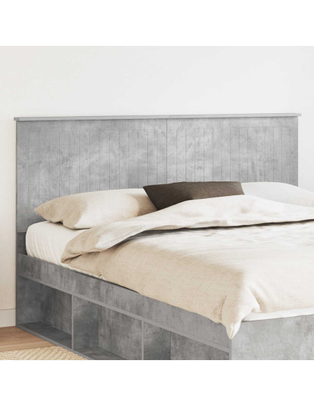 Testiera con testiera Grigio cemento 160 cm Legno multistrato