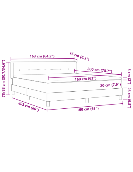 strongLetto a Molle / strong Talpa 160 x 200 cm Tessuto
