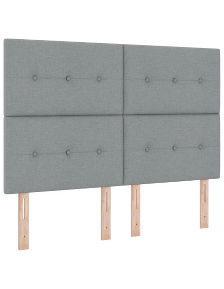 Letto a molle con materasso Grigio chiaro 160 x 200 cm Tessuto