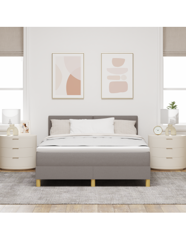 Letto a Sorgente LED con materasso Talpa 160 x 200 cm Tessuto