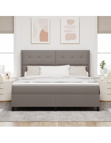 Letto a Sorgente LED con materasso Talpa 180 x 200 cm Tessuto