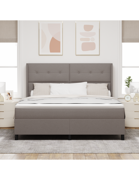 Letto a Sorgente LED con materasso Talpa 180 x 200 cm Tessuto