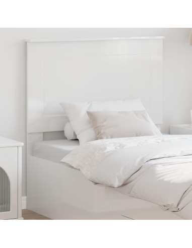 Testiera con testiera Bianco Lucido 80 cm Legno multistrato