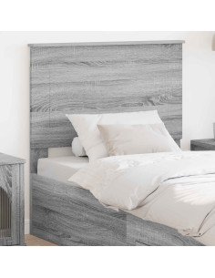 Testiera con testiera Grigio Sonoma 80 cm Legno multistrato