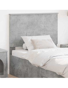 Testiera con testiera Grigio cemento 75 cm Legno multistrato