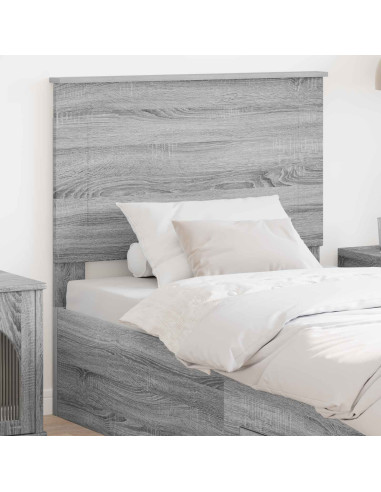 Testiera con testiera Grigio Sonoma 75 cm Legno multistrato