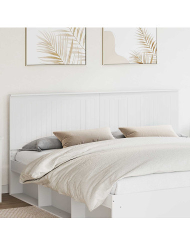 Testiera con testiera Bianco 200 cm Legno multistrato