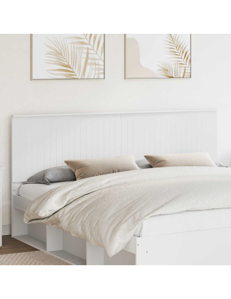 Testiera con testiera Bianco 200 cm Legno multistrato