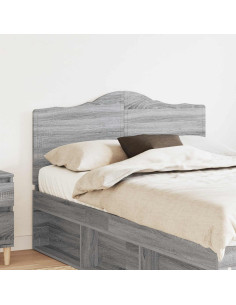 Testiera con testiera Grigio Sonoma 120 cm Legno multistrato