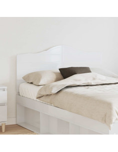 Testiera con testiera Bianco Lucido 135 cm Legno multistrato