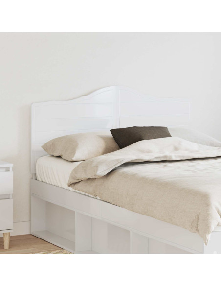 Testiera con testiera Bianco Lucido 135 cm Legno multistrato