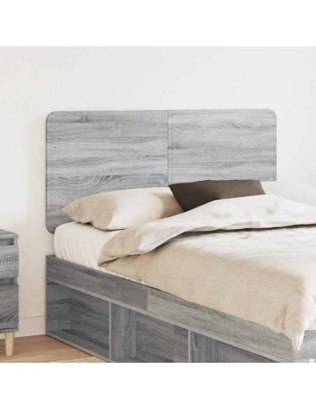 Testiera con testiera Grigio Sonoma 120 cm Legno multistrato