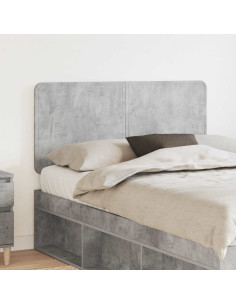 Testiera con testiera Grigio cemento 135 cm Legno multistrato