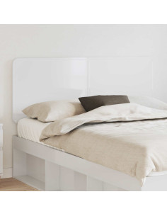 Testiera con testiera Bianco Lucido 160 cm Legno multistrato