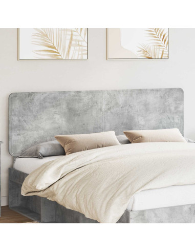 Testiera con testiera Grigio cemento 180 cm Legno multistrato