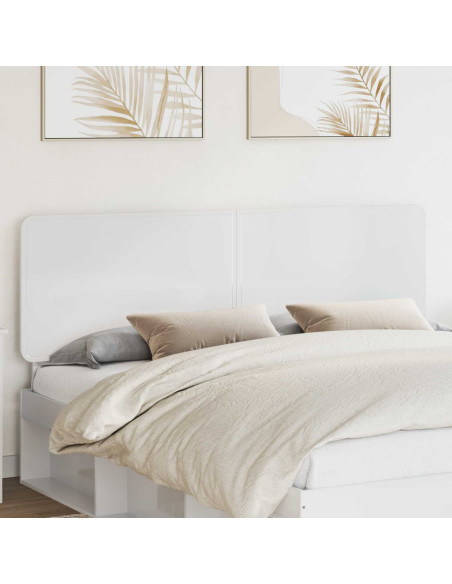 Testiera con testiera Bianco Lucido 200 cm Legno multistrato