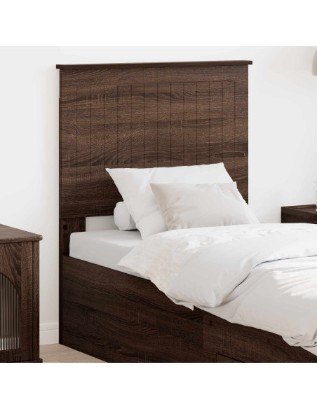 Testiera con testiera Rovere Marrone 75 cm Legno multistrato