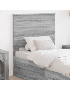 Testiera con testiera Grigio Sonoma 75 cm Legno multistrato