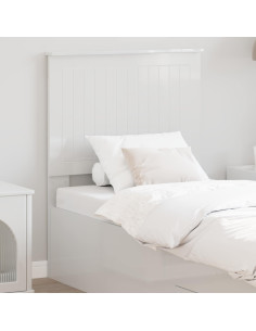 Testiera con testiera Bianco Lucido 75 cm Legno multistrato