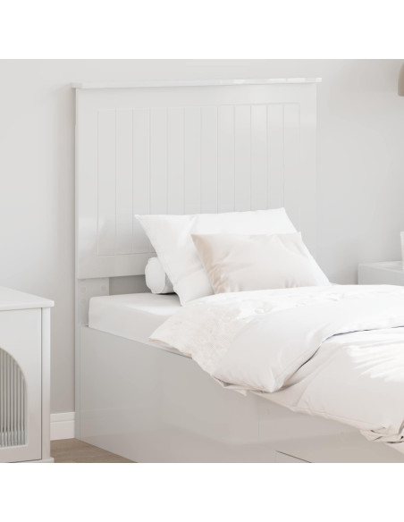 Testiera con testiera Bianco Lucido 75 cm Legno multistrato